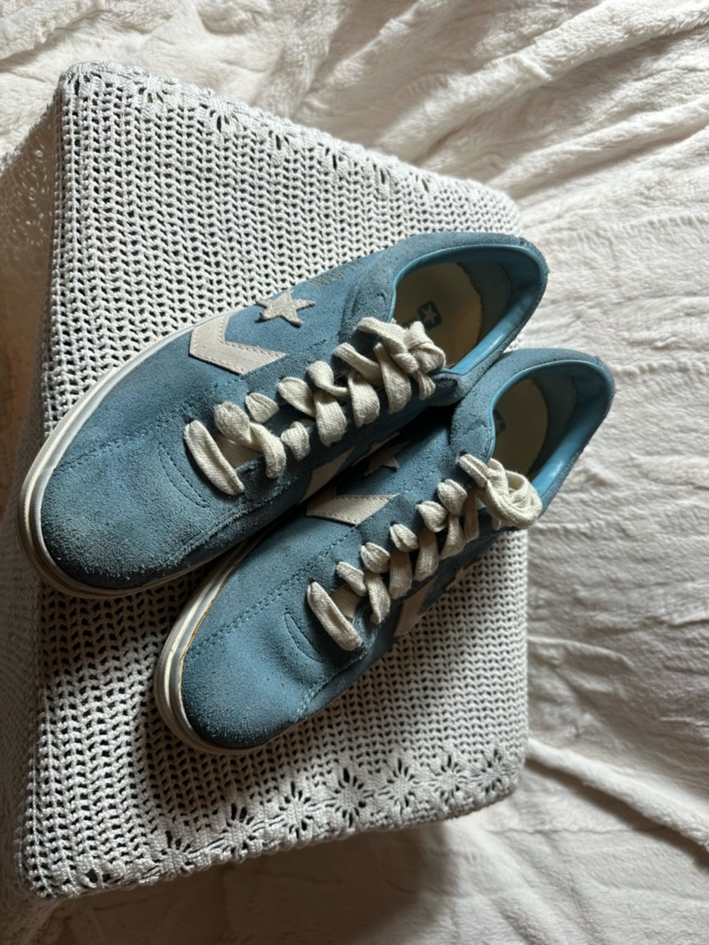 Converse blue suede trainers,‎ Size US 8.5